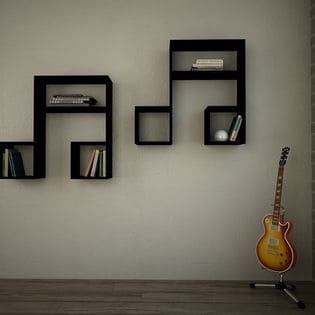 Musical Note Wall Rack and Shelf