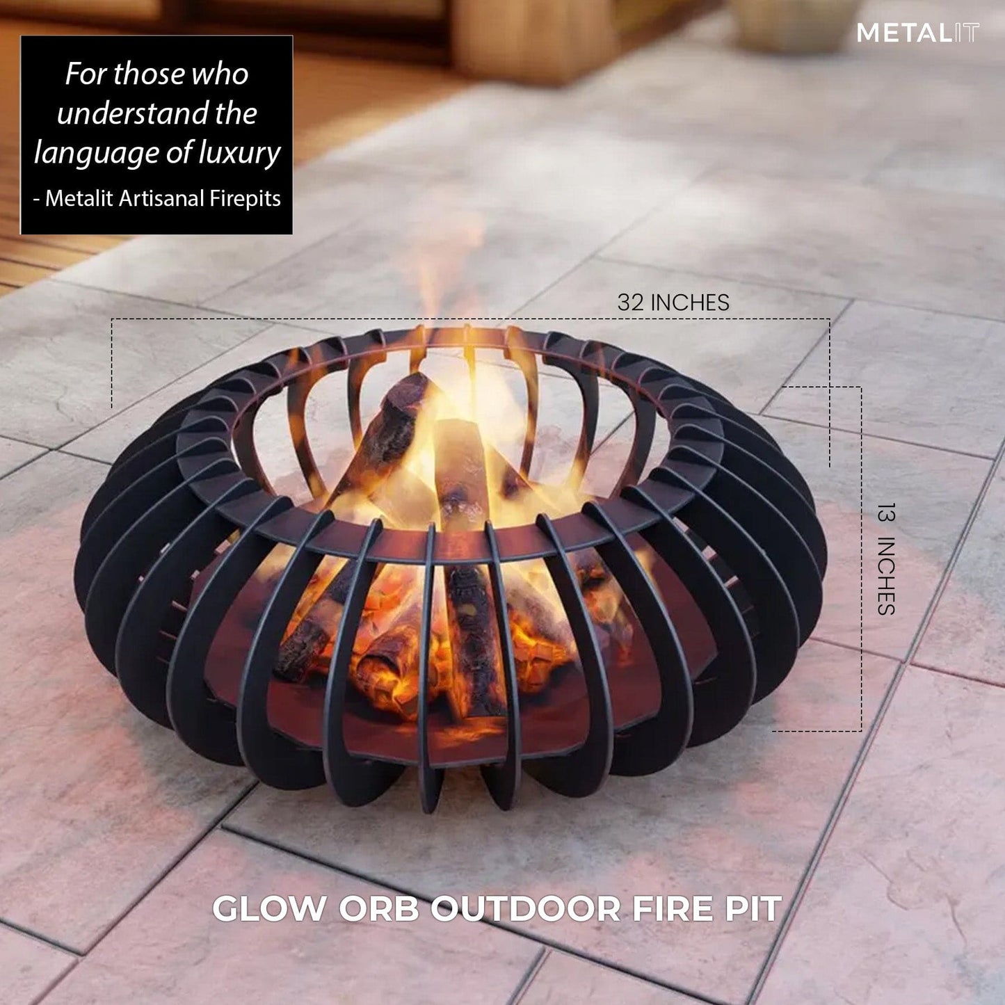 Glow Orb outdoor firepit