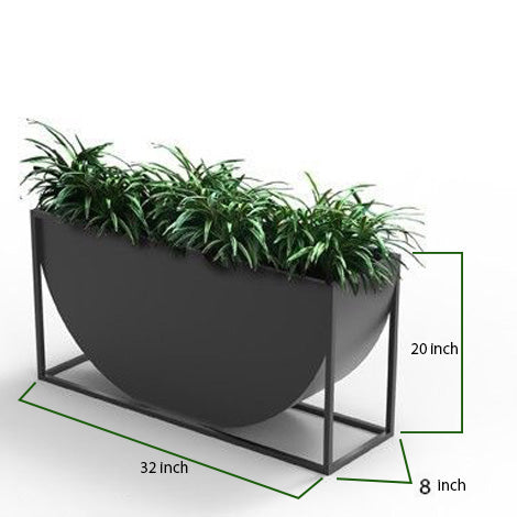 Open curve planter - metalit