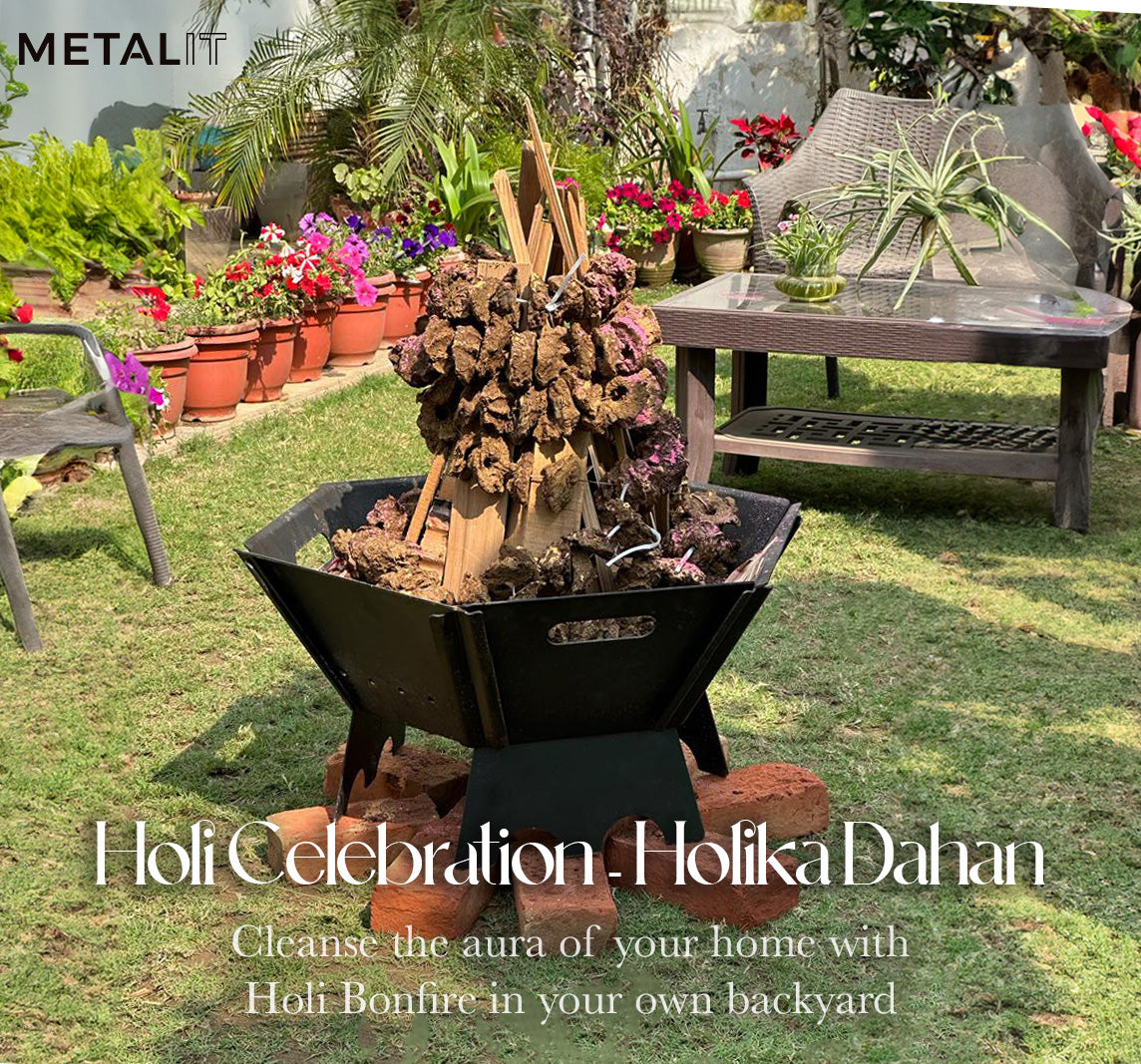 Hexa Basket collapsible outdoor fire pit