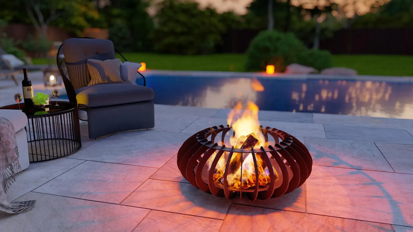 Glow Orb outdoor firepit