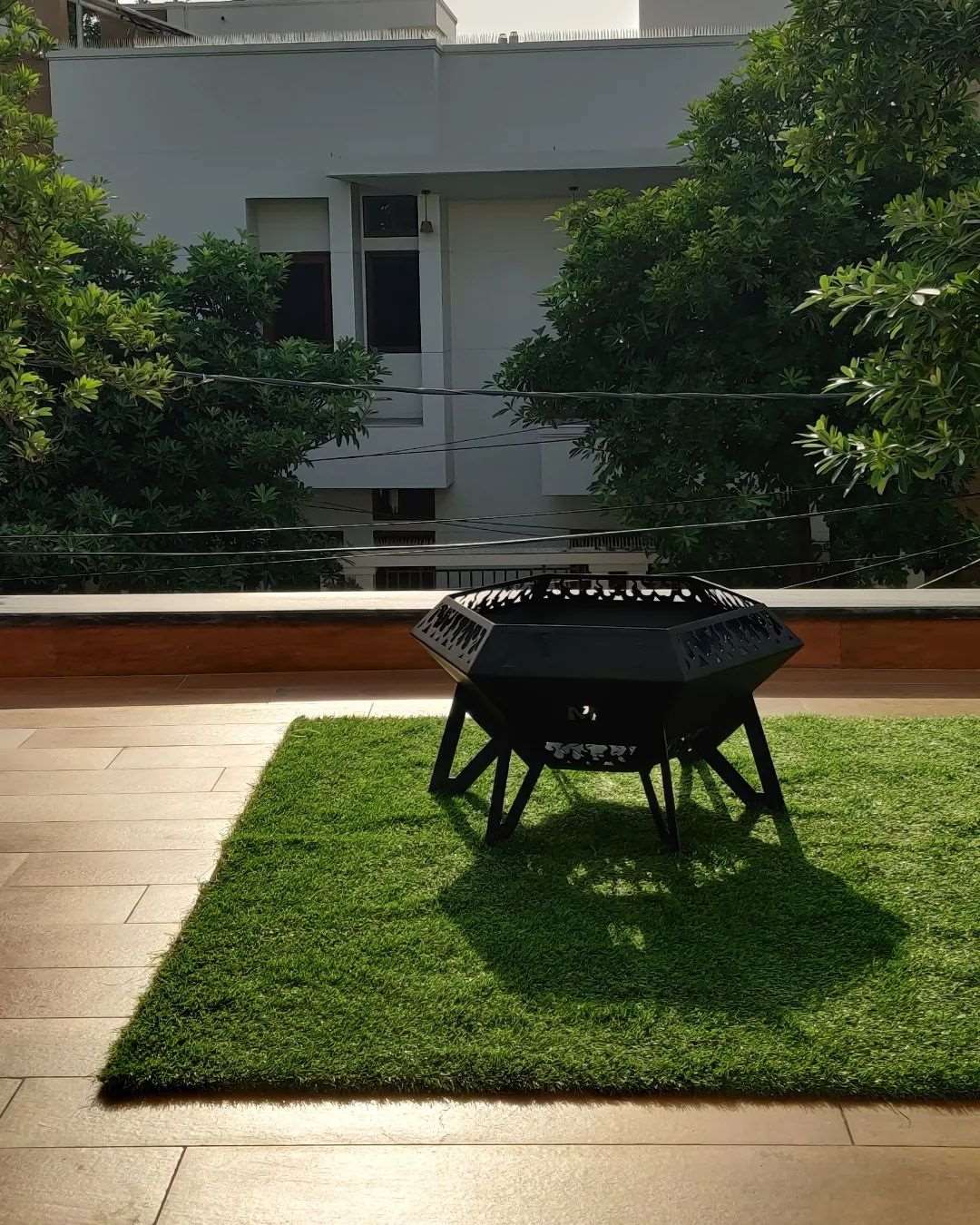 firepit/ fire pit for BBQ/ Bonfire/ Wood fire cooking. Luxury home decor, artisanal firepit, outdoor luxury, metalit