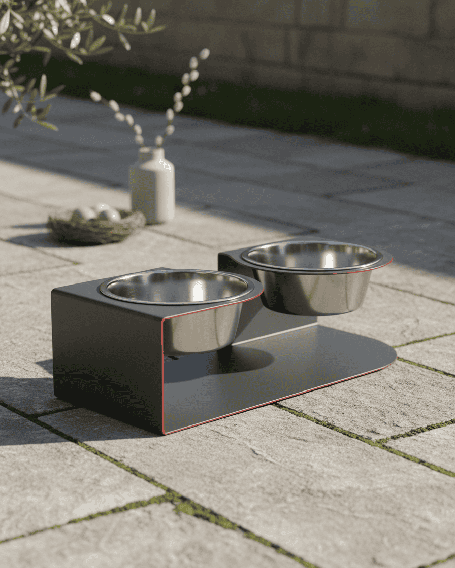 Infinity pet bowl stand