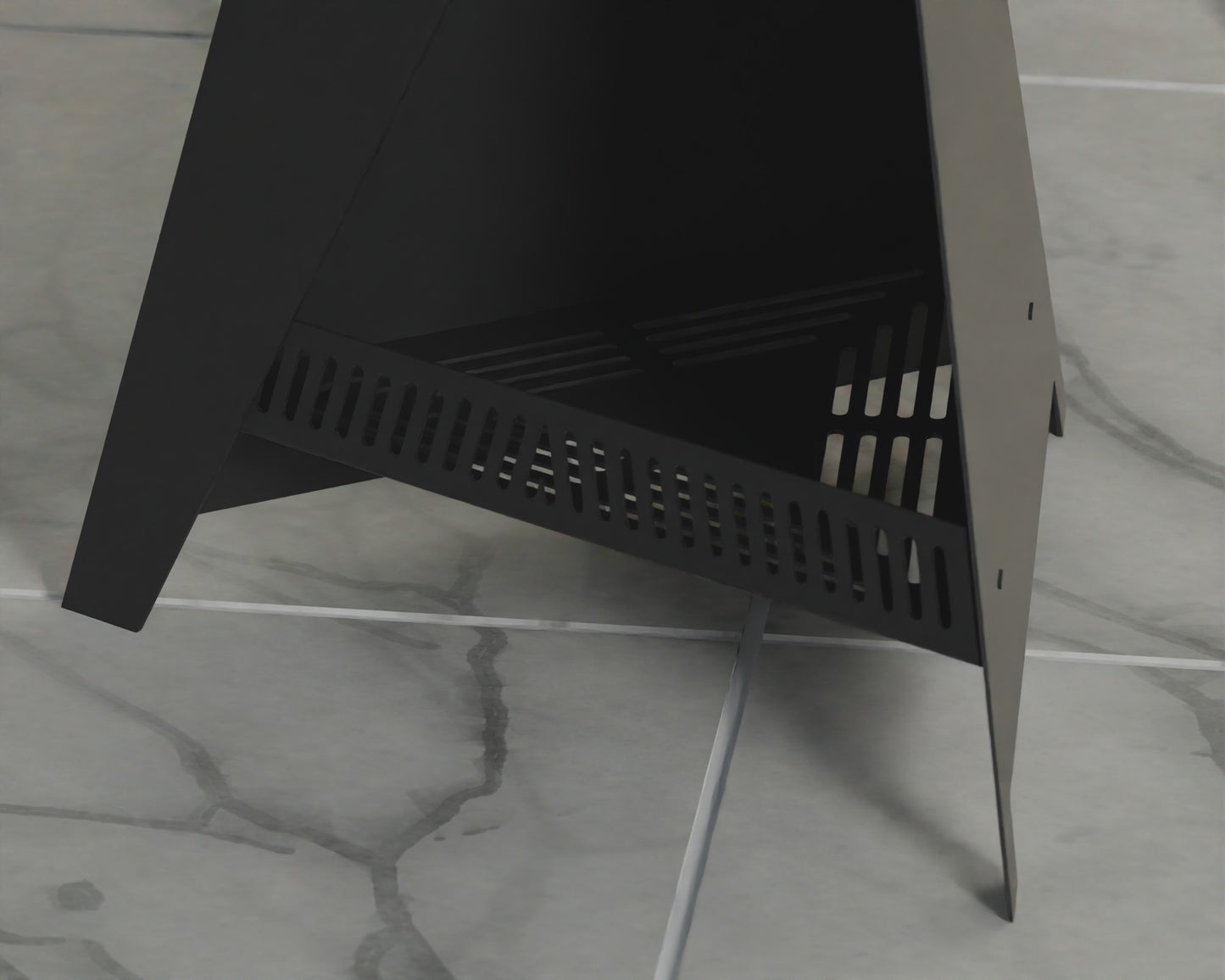 Pyramid Chimnea outdoor fire pit - metalit