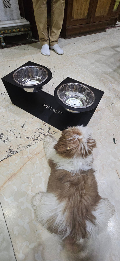 Infinity pet bowl stand