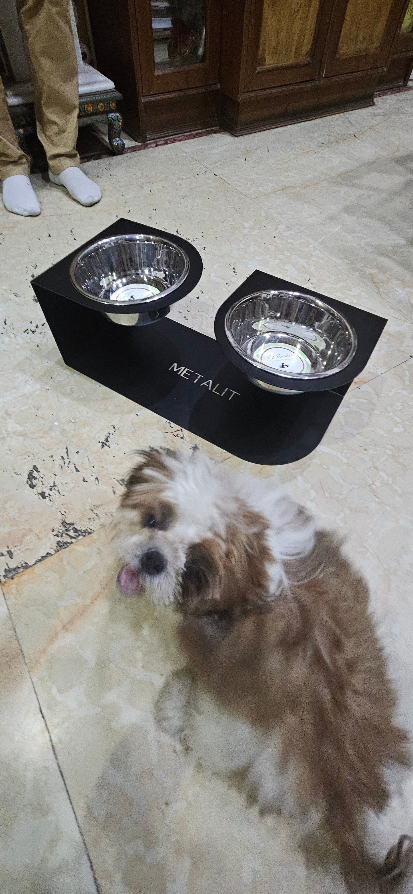 Infinity pet bowl stand