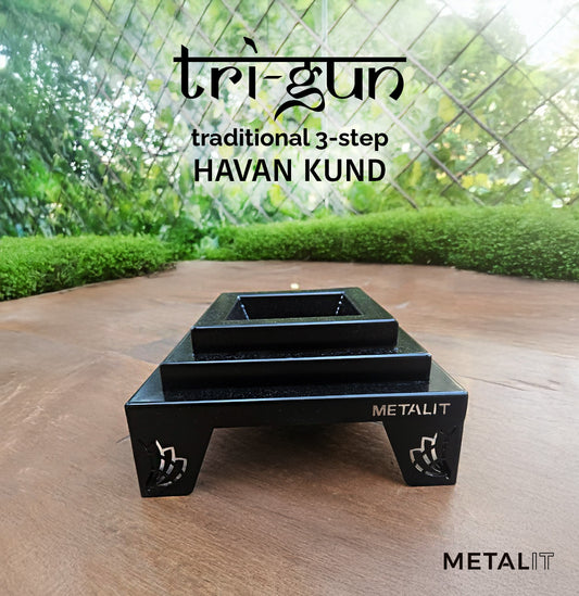 Tri-Gun traditional 3-step havan kund/ jaap/ yagya kund