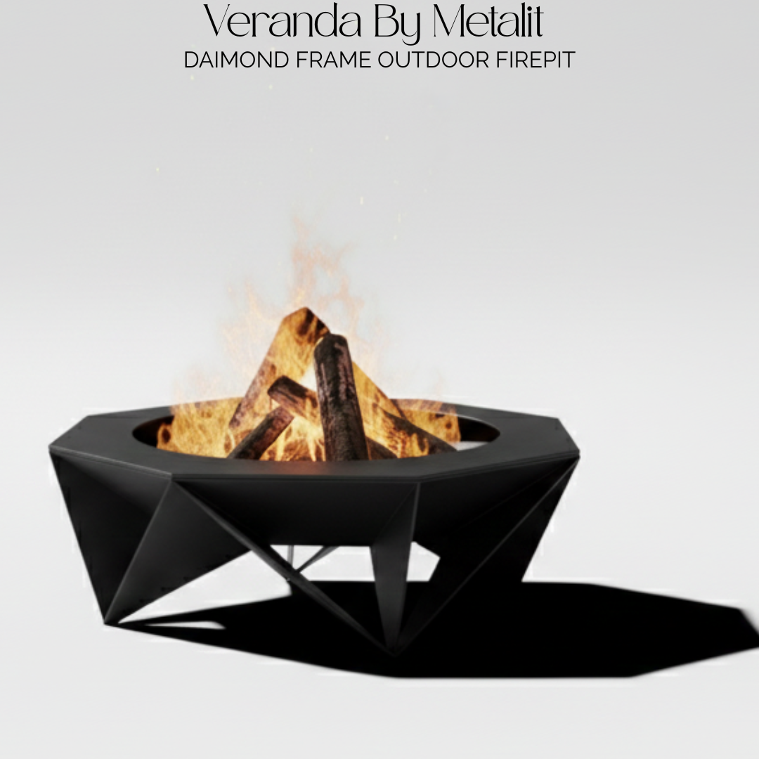 Diamond Frame Outdoor luxury Bonfire Firepit – Metalit