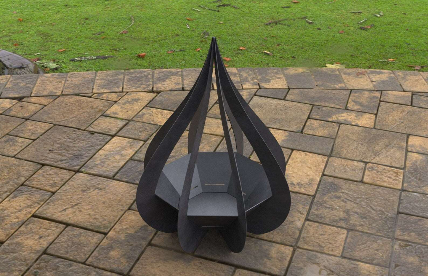 Flower Bud Outdoor Firepit - metalit