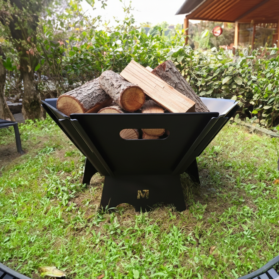 Hexa Basket collapsible outdoor fire pit
