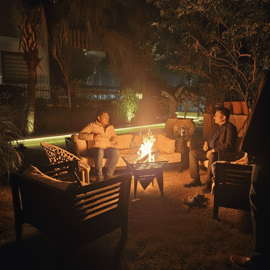 Tri Blaze outdoor bbq and bonfire firepit