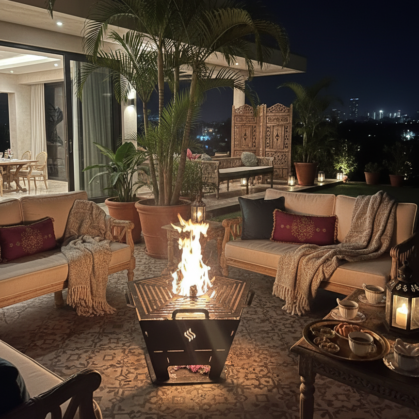 Penta Blaze foldable outdoor firepit