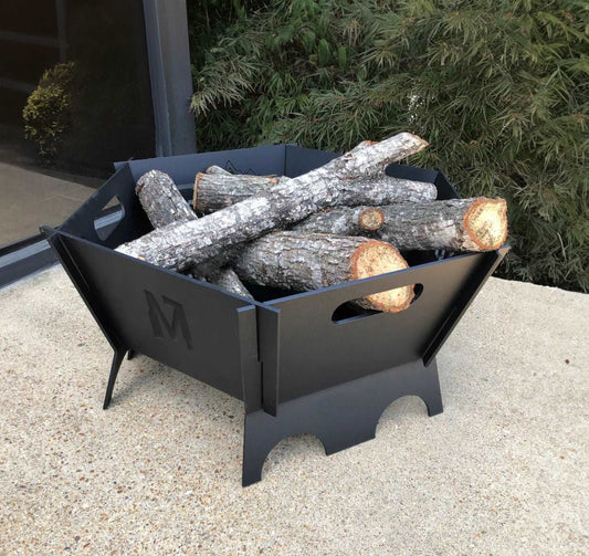 Hexa Basket collapsible outdoor fire pit - metalit