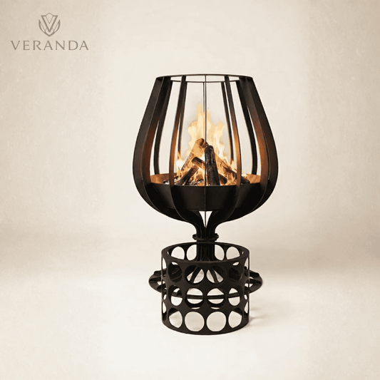 Cognac Glass outdoor fire pit - indoor multifunctional pit