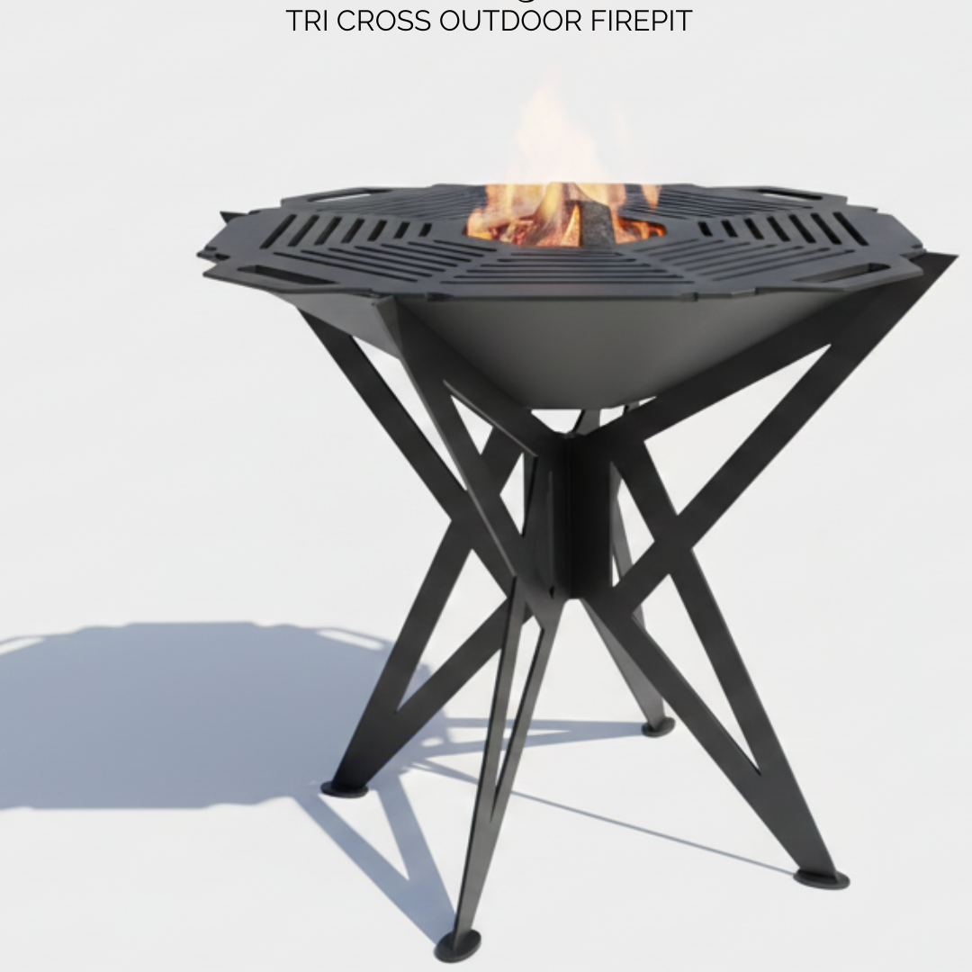 Tri Cross outdoor luxury bonfire Firepit