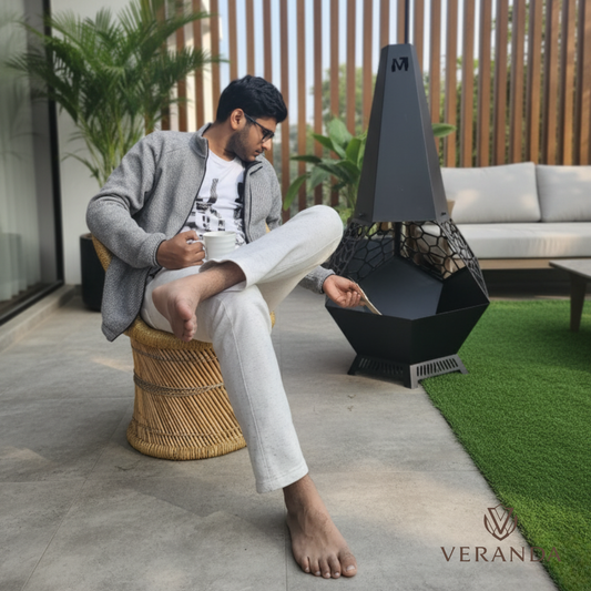 Honeycomb Chimnea outdoor fire pit