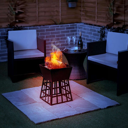 Weaved Basket Outdoor Firepit