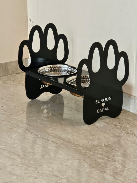 Paw-Perfect pet feeder bowl stand