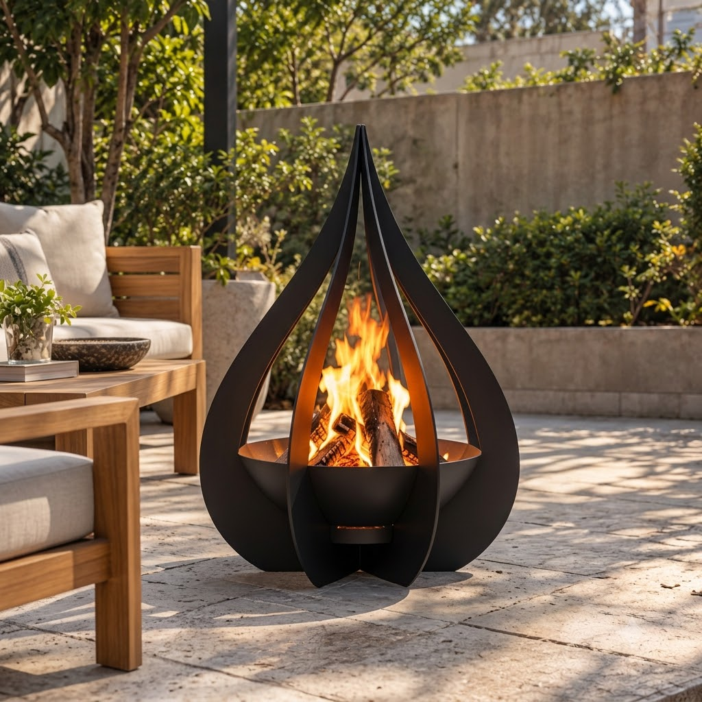 Flowerbud beautiful outdoor bonfire firepit