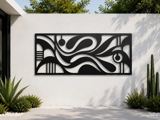 Abstract metal wall art