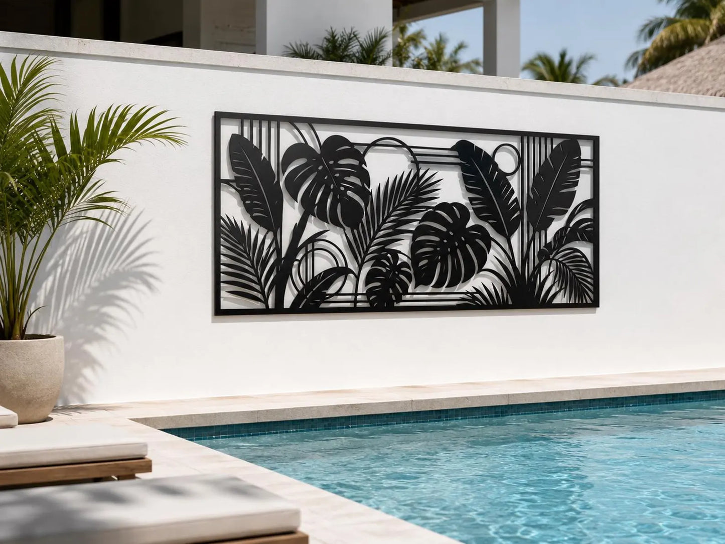 Abstract metal wall art