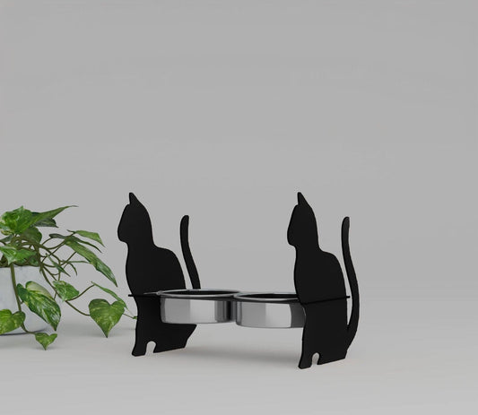 Meow Pet Bowl Stand