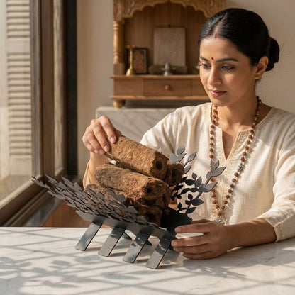 Cow-Dung wooden log from Vrindavan gaushala