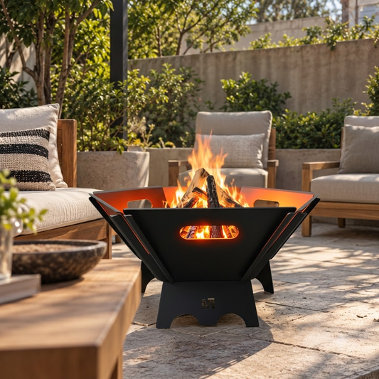 Hexa Basket collapsible outdoor fire pit