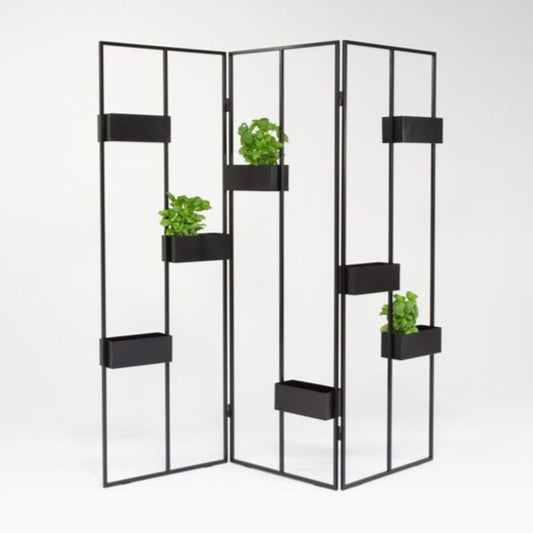 Folding graphic planter stand - metalit