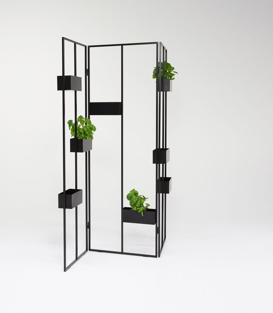 Folding graphic planter stand - metalit