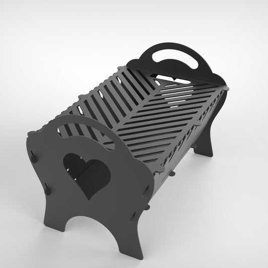 Lovebird Grill collapsible outdoor fire pit - metalit