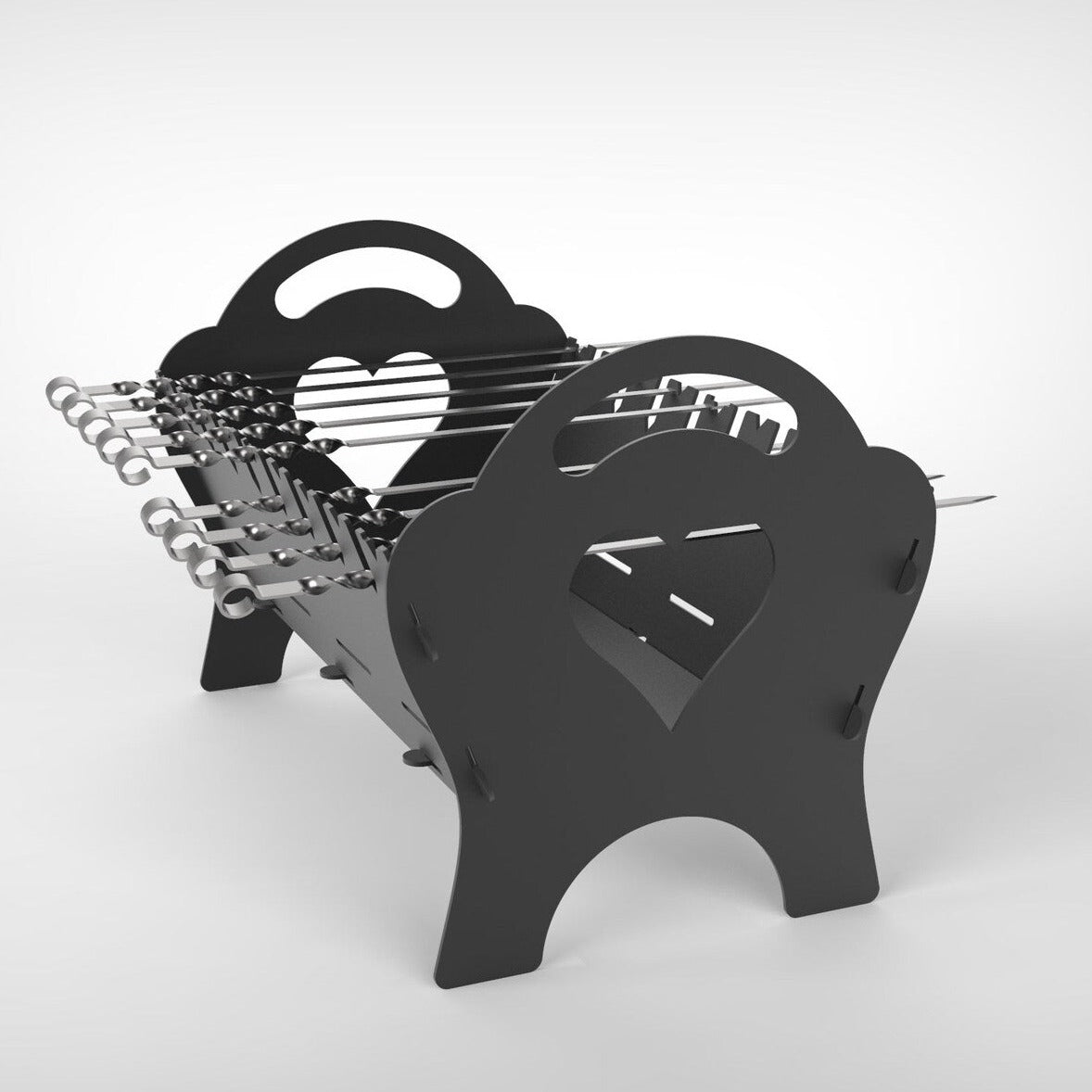 Lovebird Grill collapsible outdoor fire pit - metalit