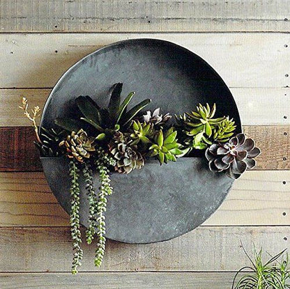 Round wall hanging planter - metalit