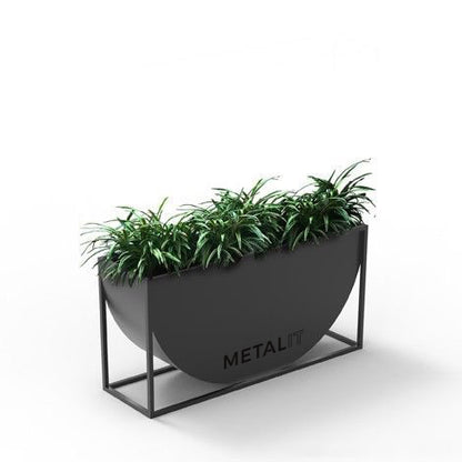 Open curve planter - metalit